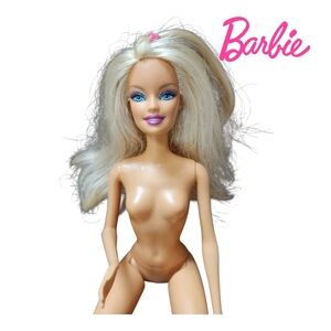 Nude Barbie Doll with Blonde Hair